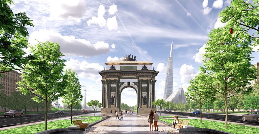 Архсовет Москвы одобрил проект для ТПУ "Парк Победы" на Кутузовском проспекте