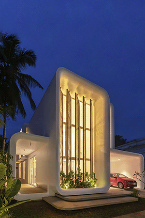 Двухэтажный частный дом от 3dor Concepts - смелое формообразование в современной индийской архитектуре