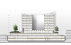 Больница Сан-Раффаэле. Чертеж © Mario Cucinella Architects
