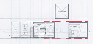 Sliding House. План 1 этажа. Изображение: therussellhouse.org