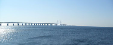 Мост-тоннель между Данией и Швецией. Вид из Мальмё. Фото: commons.wikimedia.org