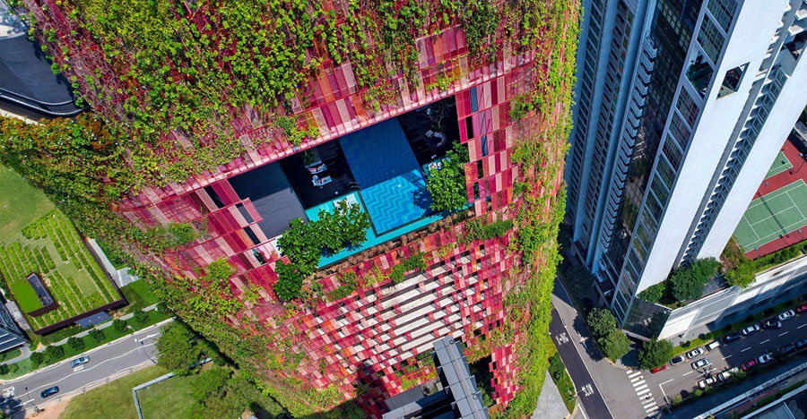 "Живое" здание в центре Сингапура. WOHA Architects предложили альтернативный вариант высотного строительства