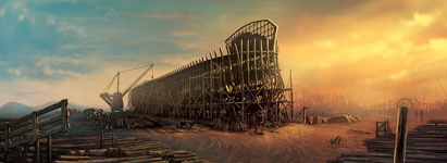 Ноев ковчег в парке Ark Encounter. Эскиз. Изображение: dezeen.com