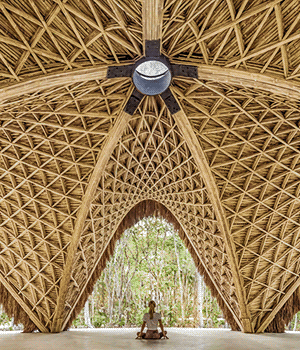 Luum Temple - футуристичный бамбуковый павильон, созданный с помощью параметрического дизайна
