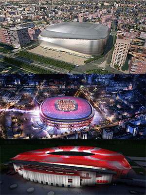 Заключительная статья на тему, посвященную архитектуре футбольных стадионов. Футбольные стадионы будущего. Какие арены строят себе топ-клубы Европы? ЧАСТЬ 3. Стадионы Испании