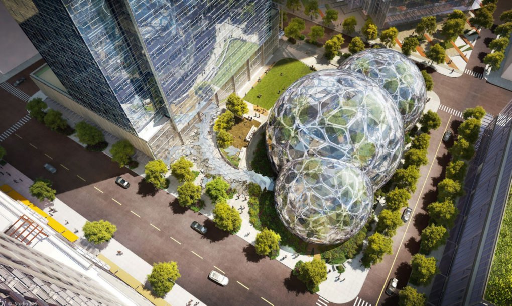 Тропический лес вместо скучного офиса: в Сиэтле открылась новая штаб-квартира Amazon | ARCHITIME.RU