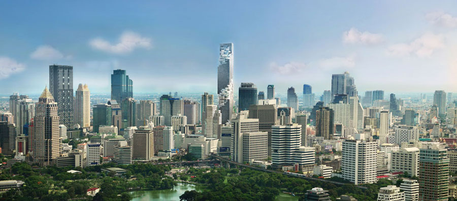 Пиксельный небоскреб в Таиланде от Оле Ширина