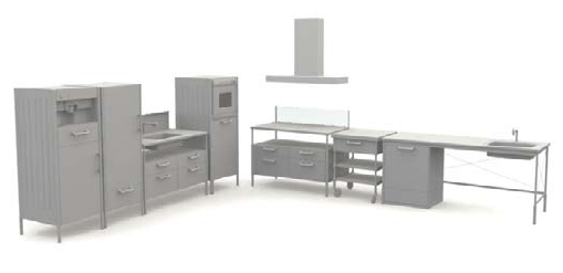 3d модель кухня