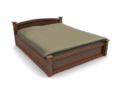 бесплатная 3d модель кровать