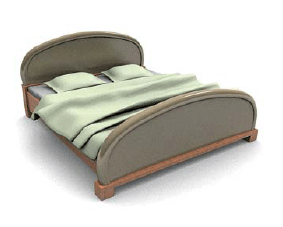 бесплатная 3d модель кровать