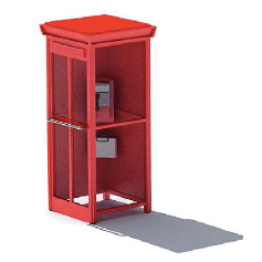 бесплатная 3d модель телефонная будка