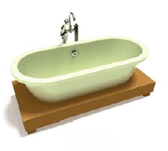 бесплатная 3d модель ванная