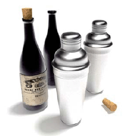 бесплатная 3d  модель бутылки, бокалы