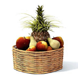 бесплатная 3d модель корзина с ананасом