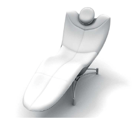 бесплатная 3d модель кресло-шезлонг