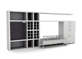 бесплатная 3d модель мебельный комплект