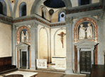 Филиппо Брунеллески.  Старая сакристия церкви Сан-Лоренцо. Флоренция, Италия. 1421-1440 гг.