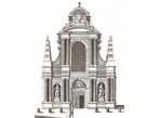 Никола Франсуа Мансар.  Фасад церкви Св. Бернара монастыря ордена фельянов. Париж, Франция. 1623-1624 гг. Не сохранилась.