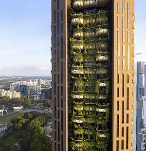 Многоэтажное жилое здание EDEN - вертикальный сад от Heatherwick Studio