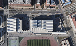 Спортивный комплекс нового кампуса Тяньцзинского университета. Вид сверху. Фото © Terrence Zhang